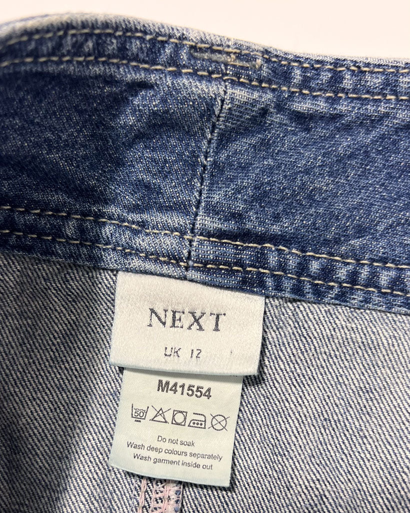 Y2K Mini Denim Tube Skirt - UK 12