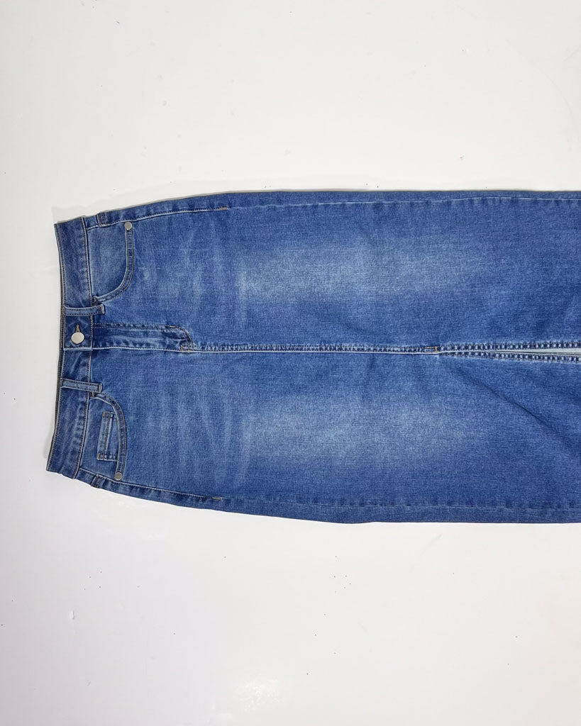 Friends Like These Pencil Denim Maxi Skirt - UK8