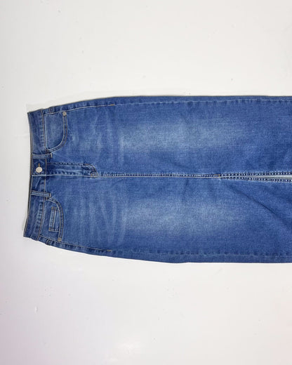 Friends Like These Pencil Denim Maxi Skirt - UK8