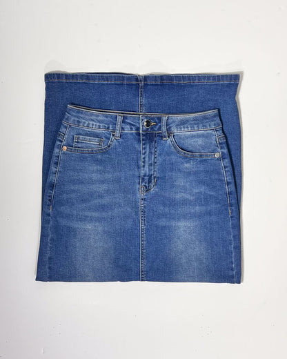Friends Like These Pencil Denim Maxi Skirt - UK8