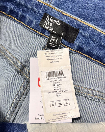 Friends Like These Pencil Denim Maxi Skirt - UK8