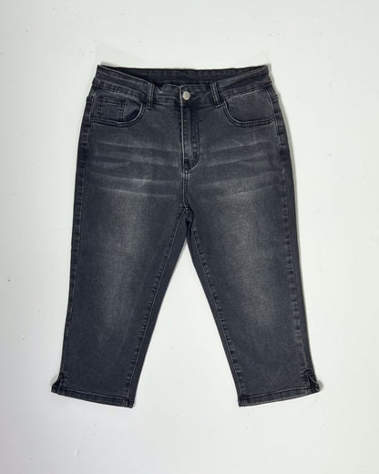 Grey Denim Pedal Pushers - UK10