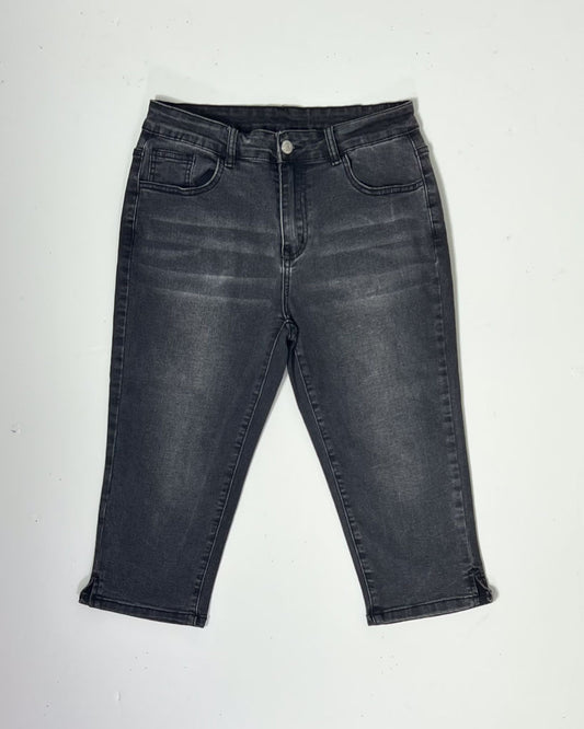 Grey Denim Pedal Pushers - UK10