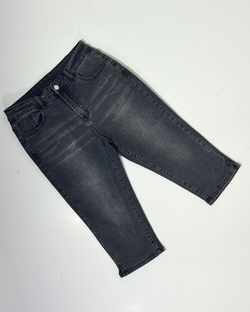 Grey Denim Pedal Pushers - UK10