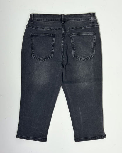 Grey Denim Pedal Pushers - UK10
