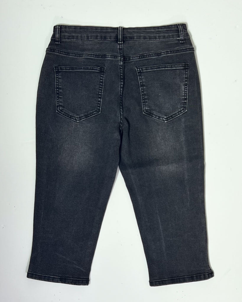 Grey Denim Pedal Pushers - UK10