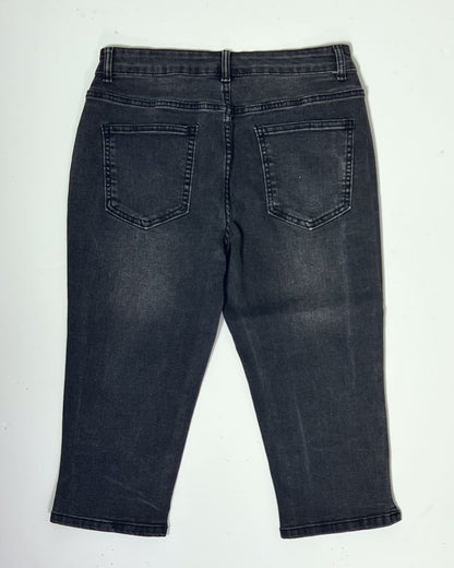 Grey Denim Pedal Pushers - UK10