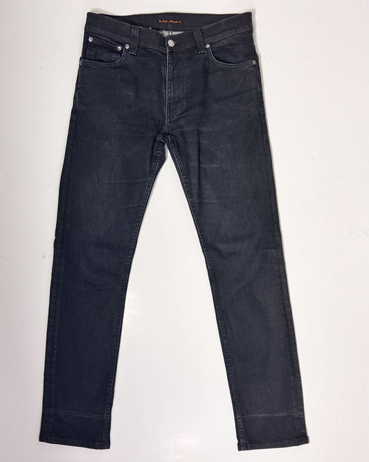 Nudie Denim Slim Jeans Black Thin Finn - 32" 32"