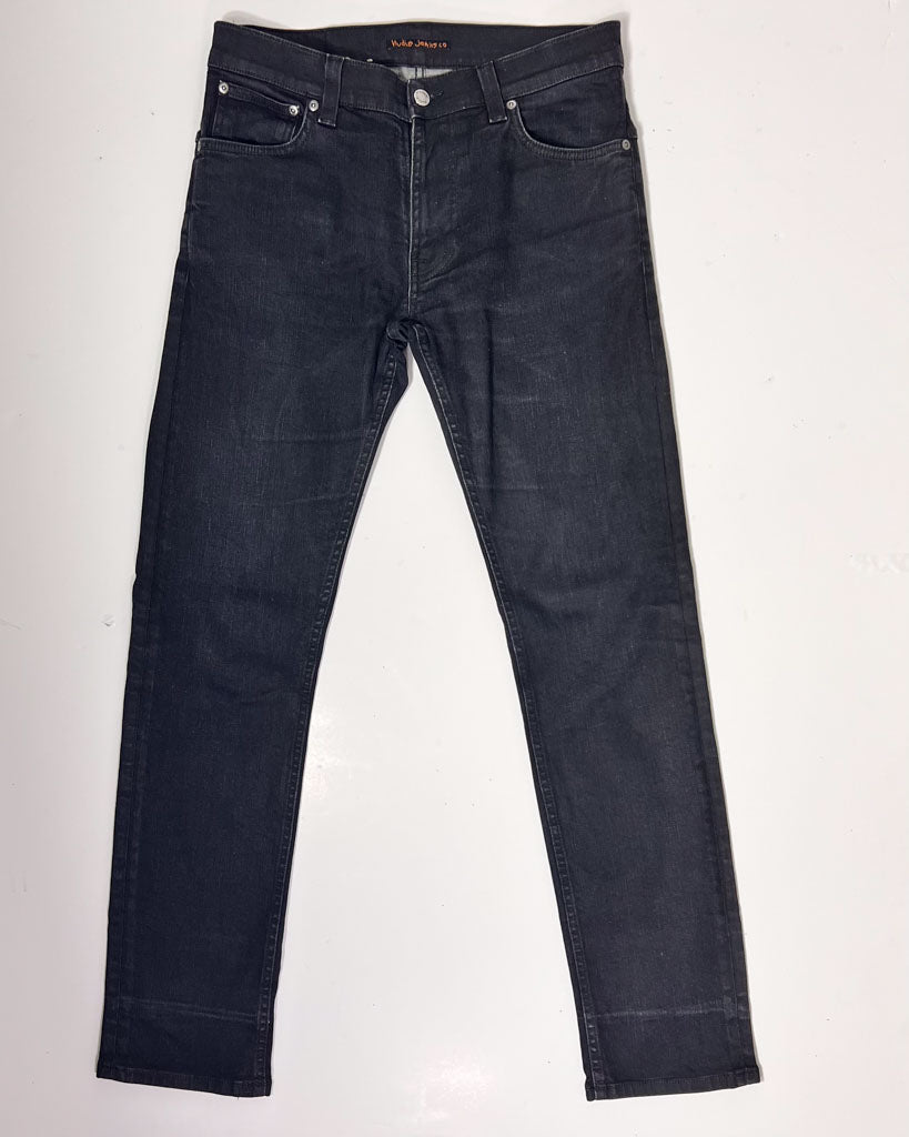 Nudie Denim Slim Jeans Black Thin Finn - 32" 32"