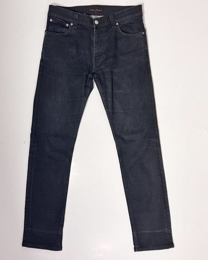 Nudie Denim Slim Jeans Black Thin Finn - 32" 32"
