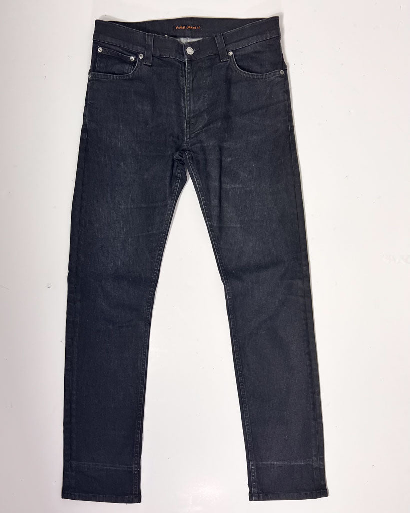Nudie Denim Slim Jeans Black Thin Finn - 32" 32"
