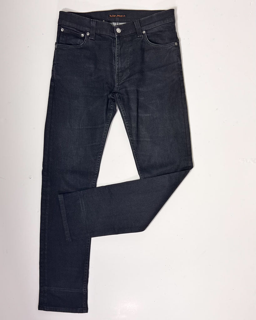 Nudie Denim Slim Jeans Black Thin Finn - 32" 32"