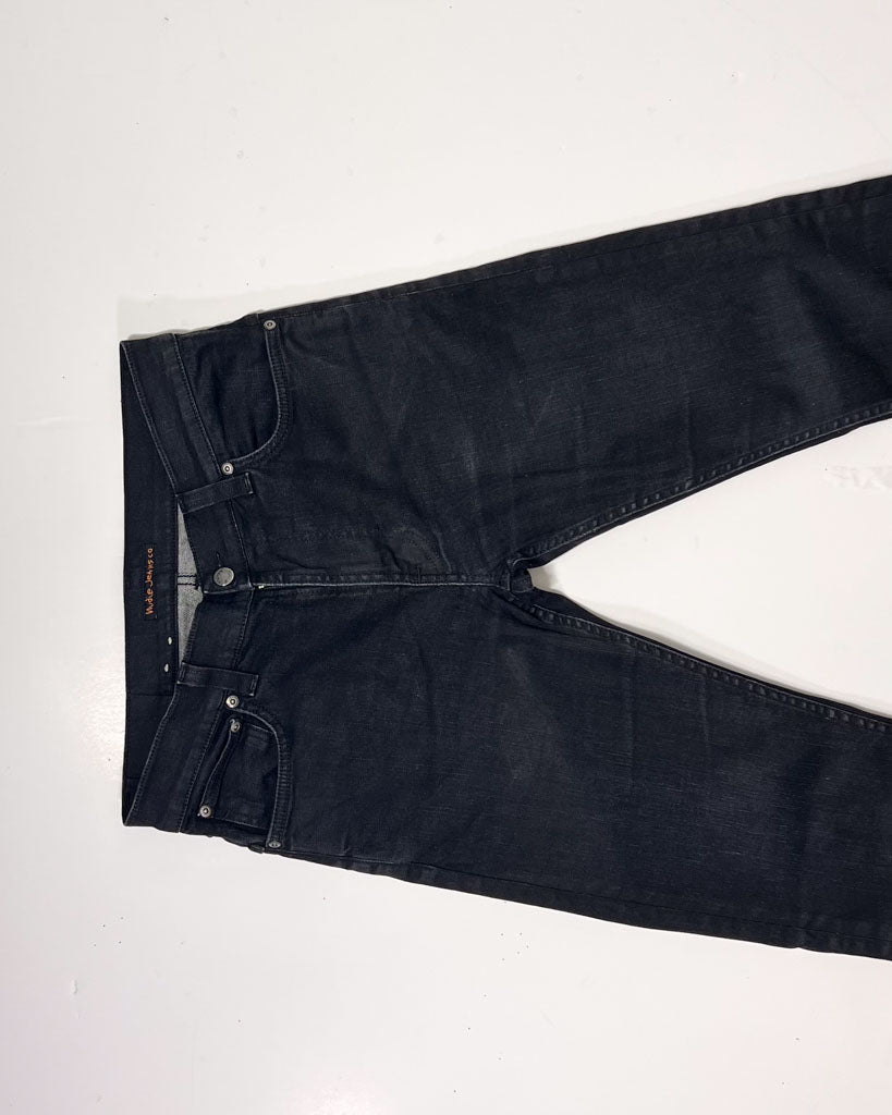 Nudie Denim Slim Jeans Black Thin Finn - 32" 32"