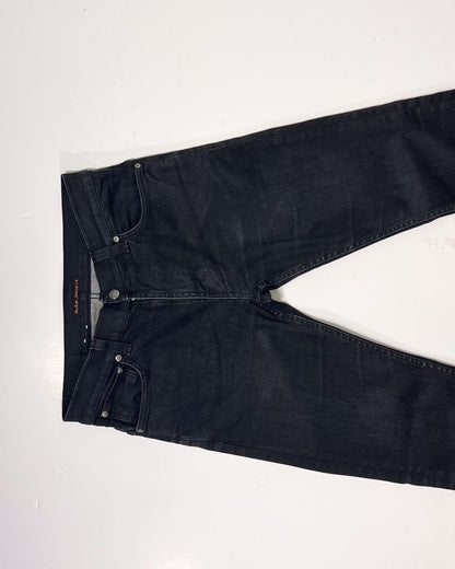 Nudie Denim Slim Jeans Black Thin Finn - 32" 32"