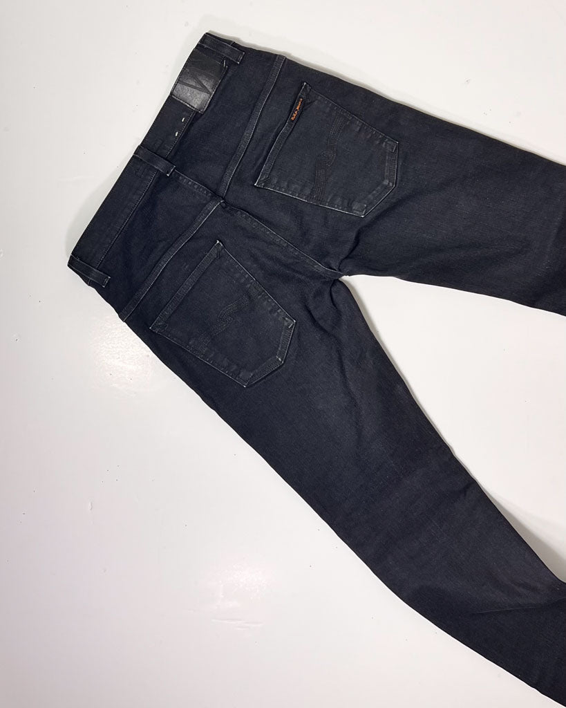 Nudie Denim Slim Jeans Black Thin Finn - 32" 32"