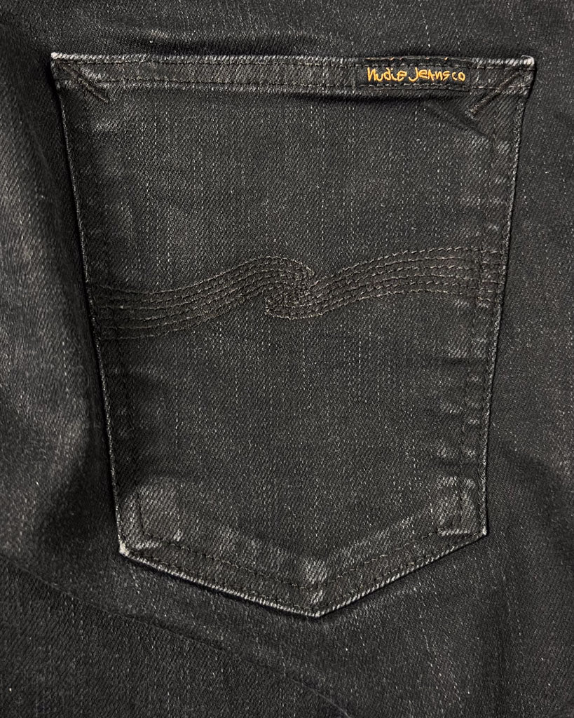 Nudie Denim Slim Jeans Black Thin Finn - 32" 32"