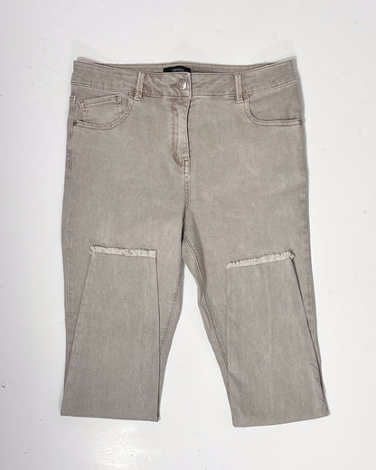 Stone Raw Hem Denim Skinny Jeans - UK 12