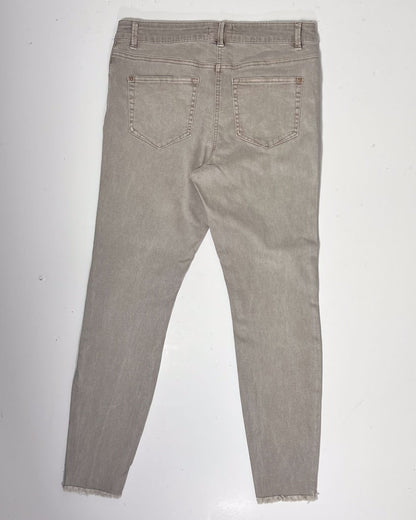 Stone Raw Hem Denim Skinny Jeans - UK 12