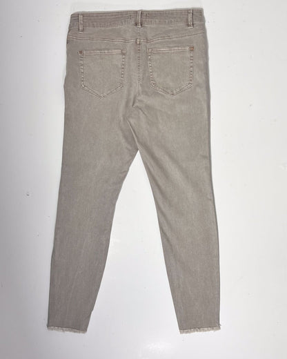 Stone Raw Hem Denim Skinny Jeans - UK 12