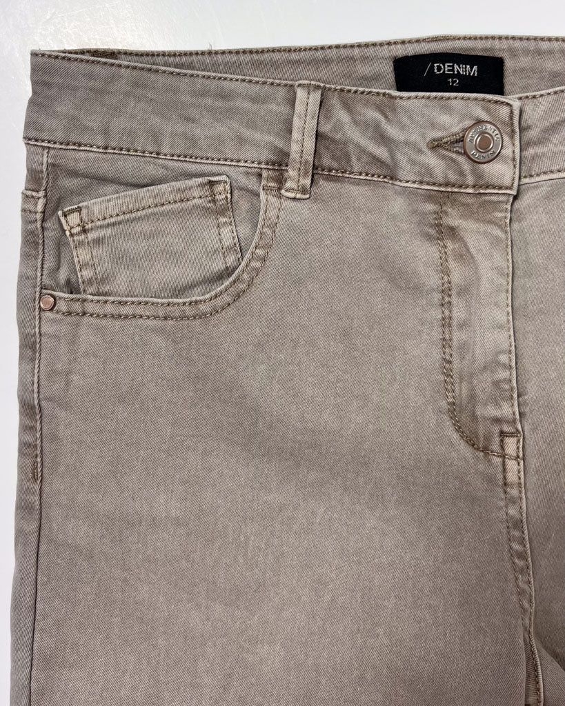 Stone Raw Hem Denim Skinny Jeans - UK 12