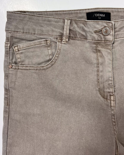 Stone Raw Hem Denim Skinny Jeans - UK 12