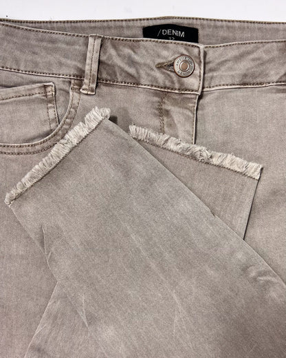 Stone Raw Hem Denim Skinny Jeans - UK 12