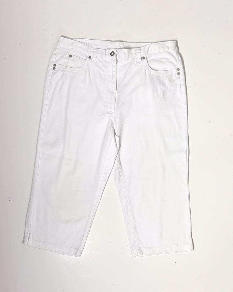 White Denim Pedal Pushers - UK10