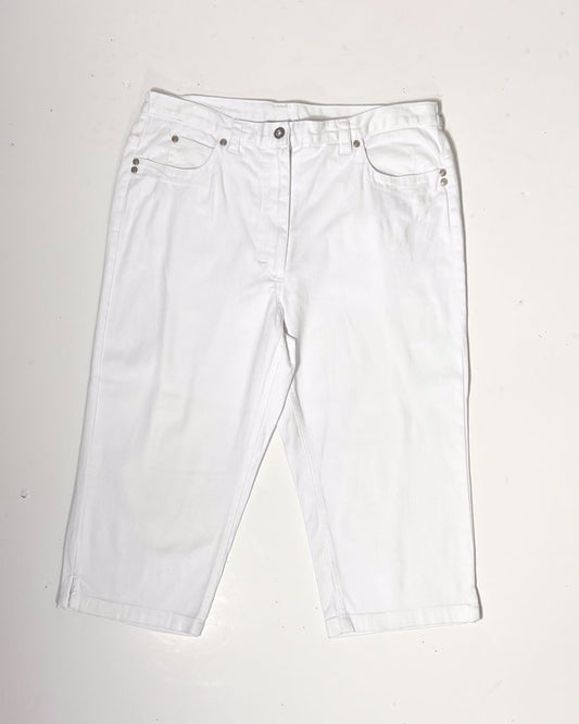 White Denim Pedal Pushers - UK10