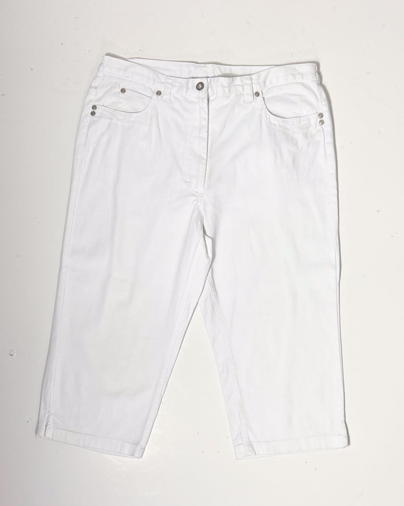 White Denim Pedal Pushers - UK10