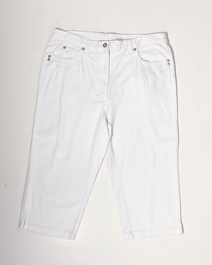 White Denim Pedal Pushers - UK10