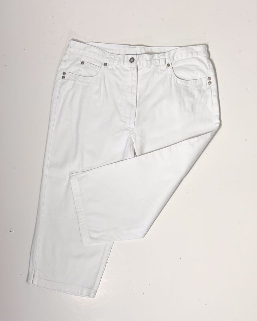 White Denim Pedal Pushers - UK10