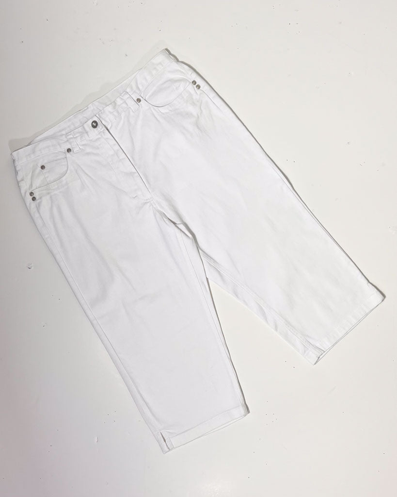 White Denim Pedal Pushers - UK10