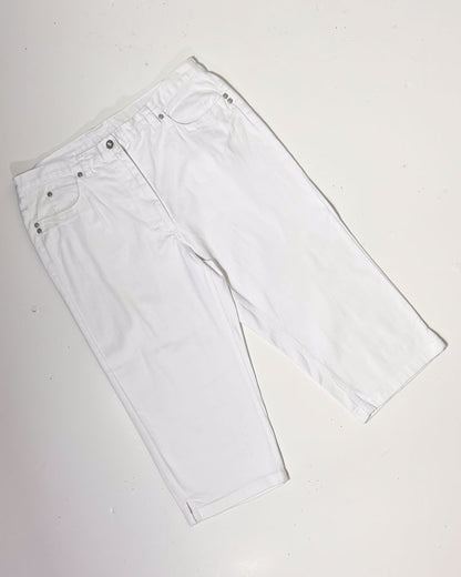 White Denim Pedal Pushers - UK10