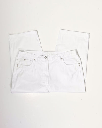 White Denim Pedal Pushers - UK10