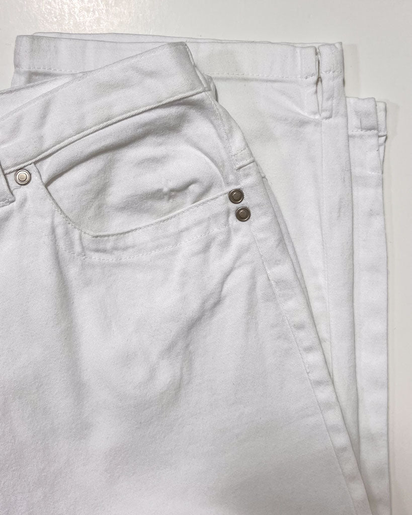 White Denim Pedal Pushers - UK10