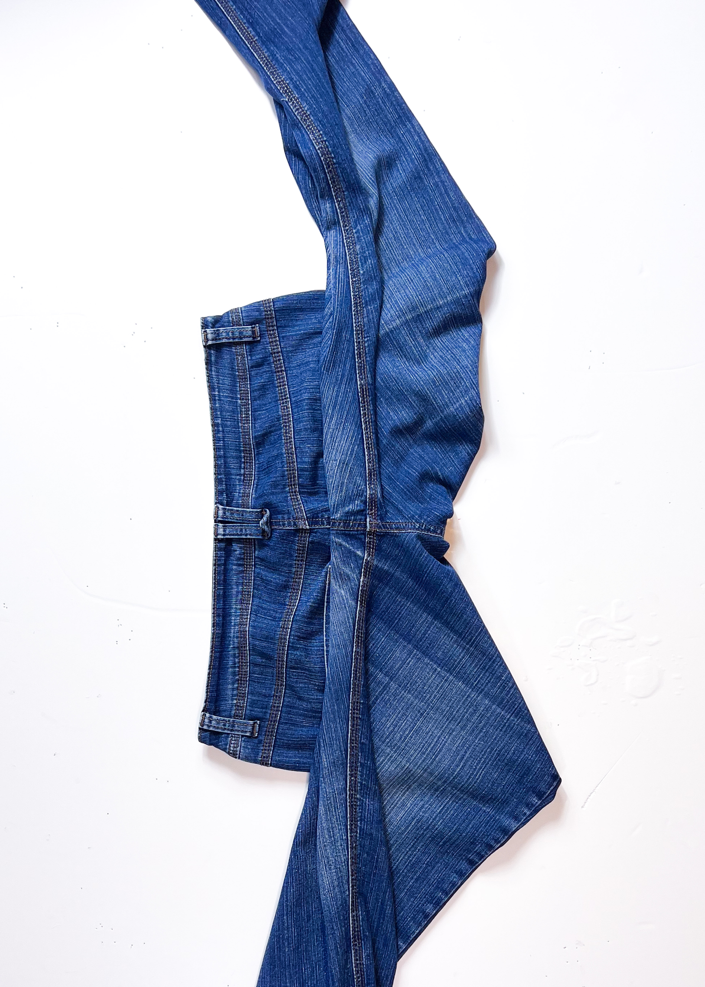 Y2K Mid Blue Denim Straight Jeans - UK 16