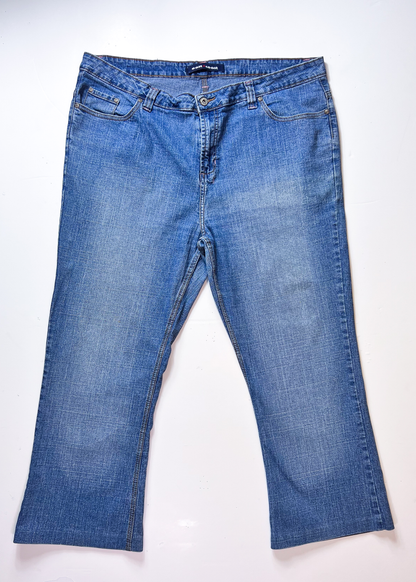 East Coast Y2K Pink Embroidery Straight Denim Jeans - UK 22