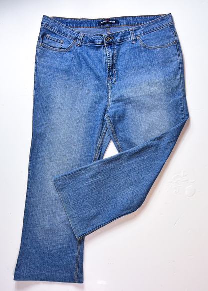 East Coast Y2K Pink Embroidery Straight Denim Jeans - UK 22