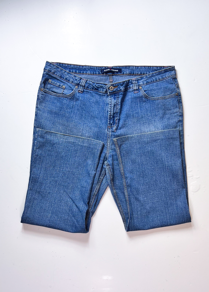 East Coast Y2K Pink Embroidery Straight Denim Jeans - UK 22