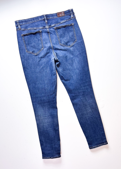 Lands End Denim Mid-Blue Skinny Jeans - UK 16