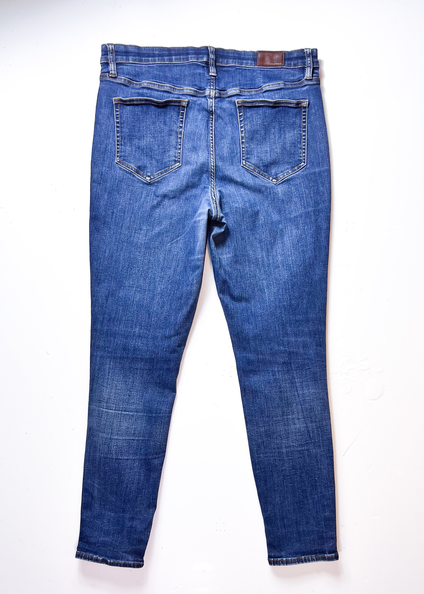 Lands End Denim Mid-Blue Skinny Jeans - UK 16