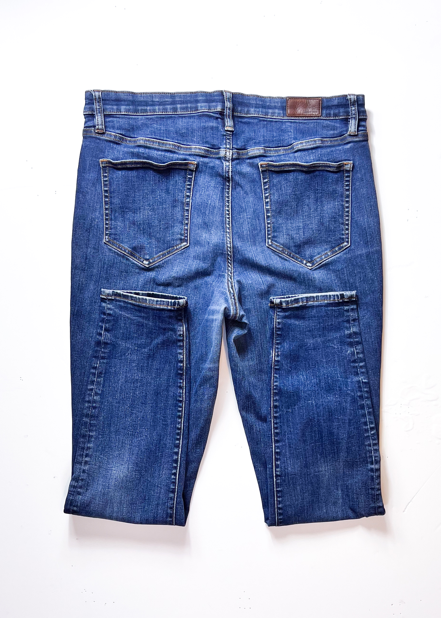 Lands End Denim Mid-Blue Skinny Jeans - UK 16