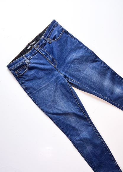 Lands End Denim Mid-Blue Skinny Jeans - UK 16