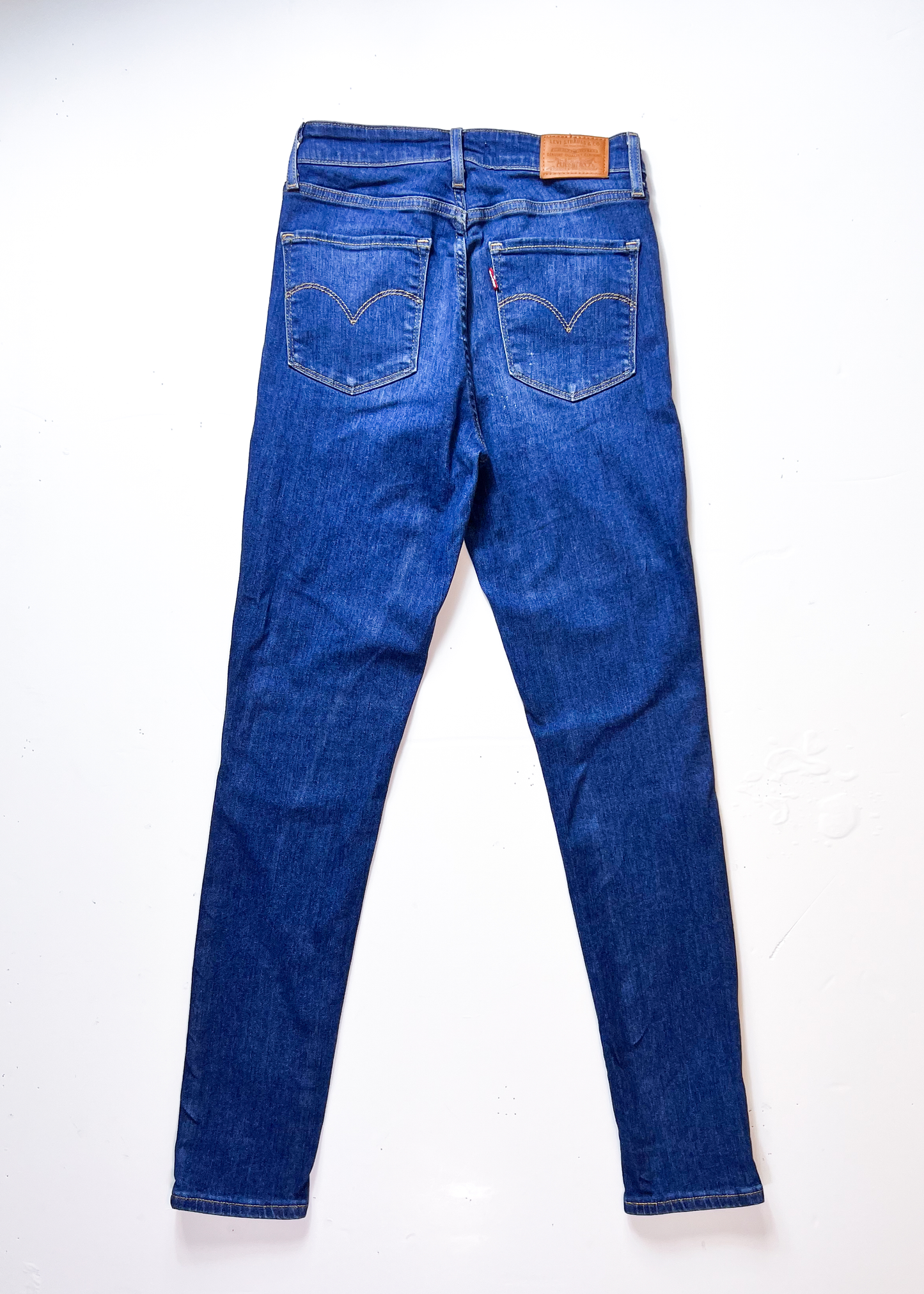 Levis 721 High Rise Mid Blue Denim Skinny Jeans - 27"