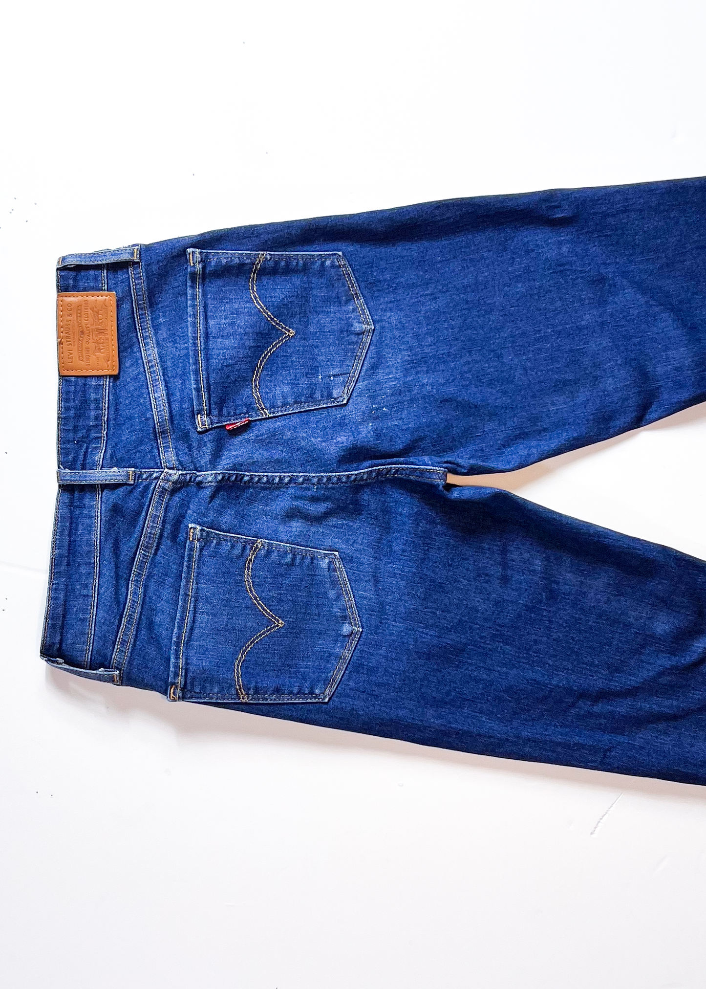 Levis 721 High Rise Mid Blue Denim Skinny Jeans - 27"