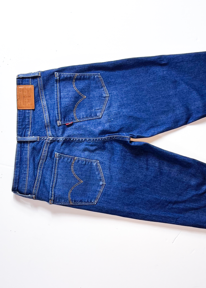 Levis 721 High Rise Mid Blue Denim Skinny Jeans - 27"