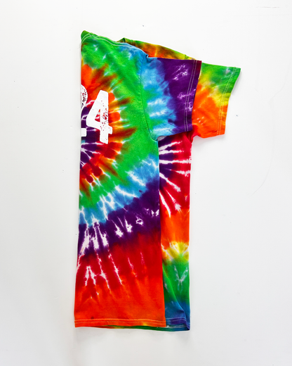 2024 Graphic Rainbow Tie-Dye T-Shirt - Medium