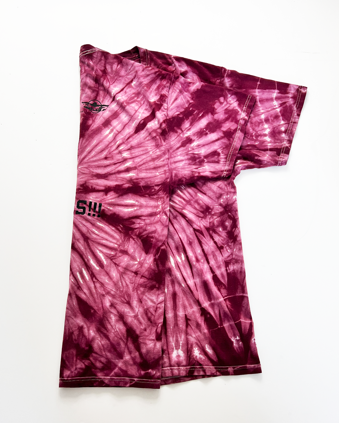 Swim Team Graphic Plum Tie Dye T-Shirt - XL