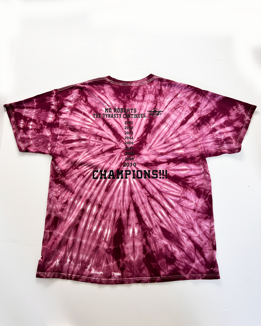 Swim Team Graphic Plum Tie Dye T-Shirt - XL