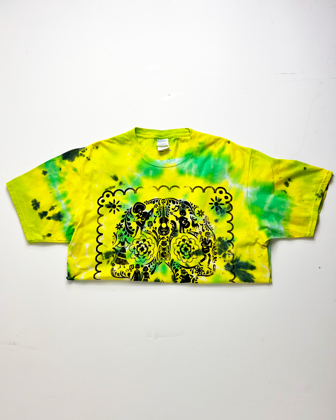 Disney Encanto Skull Graphic Neon Tie Dye T-Shirt - Large